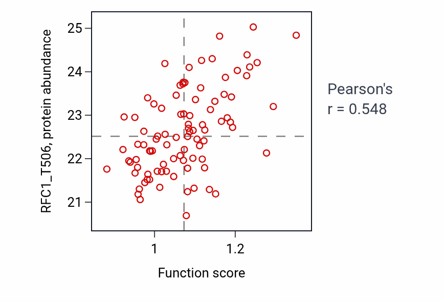 Per-sample scatter of Spindle assembly involved in female meiosis activity vs RFC1_T506 in LUAD.
