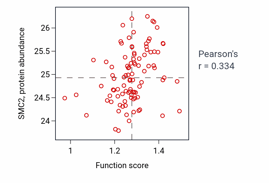 Per-sample scatter of Regulation of sister chromatid cohesion activity vs SMC2 in UCEC.