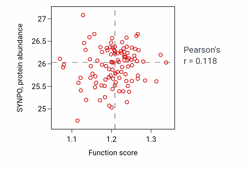 Per-sample scatter of Magnesium ion transport activity vs SYNPO in CCRCC.