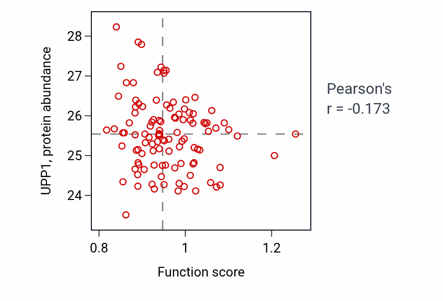 Per-sample scatter of Cerebellar Purkinje cell layer morphogenesis activity vs UPP1 in HNSC.