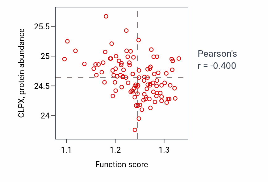 Per-sample scatter of Regulation of cell morphogenesis activity vs CLPX in LSCC.