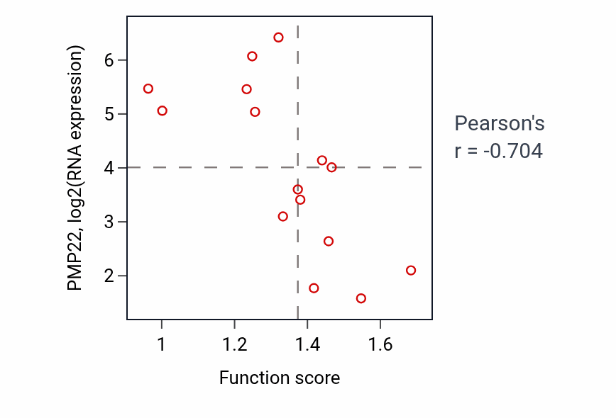 Per-sample scatter of Positive regulation of epithelial cell differentiation activity vs PMP22 in KIDNEY.