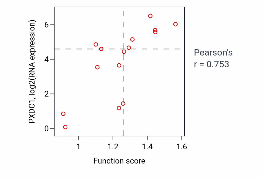 Per-sample scatter of Positive regulation of actin filament bundle assembly activity vs PXDC1 in BONE.