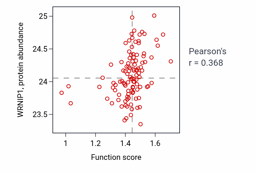 Per-sample scatter of Regulation of nucleobase-containing compound transport activity vs WRNIP1 in HNSC.