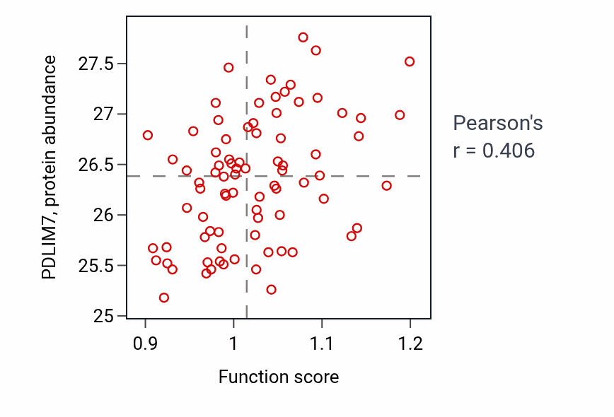 Per-sample scatter of Negative regulation of homotypic cell-cell adhesion activity vs PDLIM7 in OV.