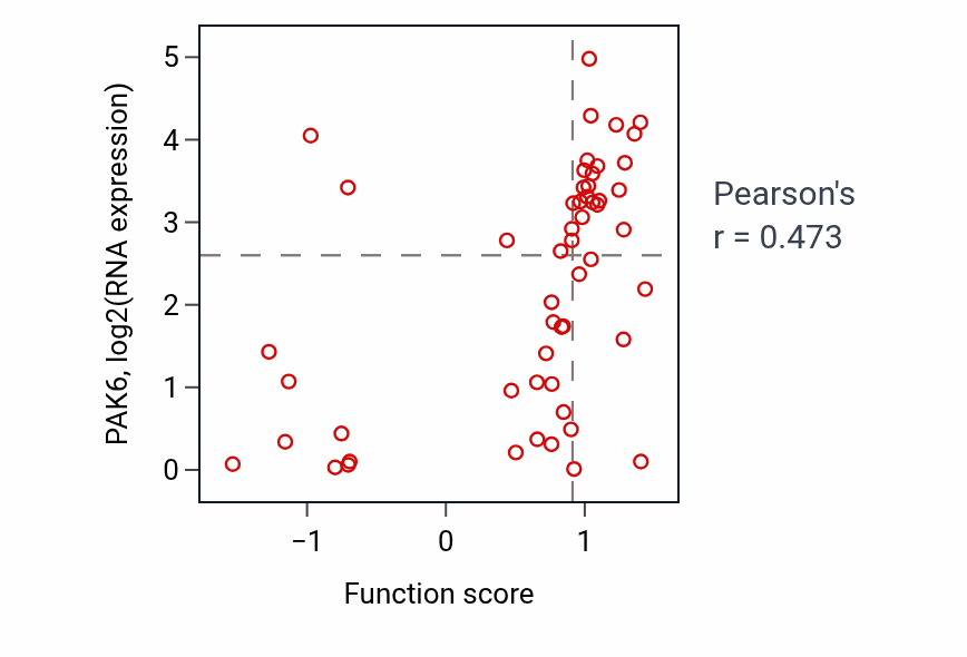 Per-sample scatter of Positive regulation of homotypic cell-cell adhesion activity vs PAK6 in LUNG_NSCLC_LUAD.