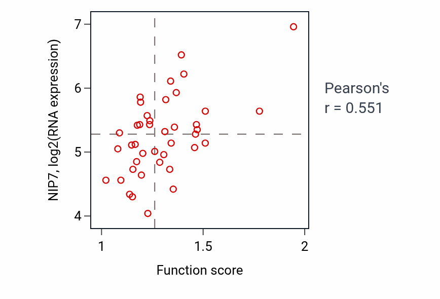 Per-sample scatter of Positive regulation of macrophage activation activity vs NIP7 in LARGE_INTESTINE.
