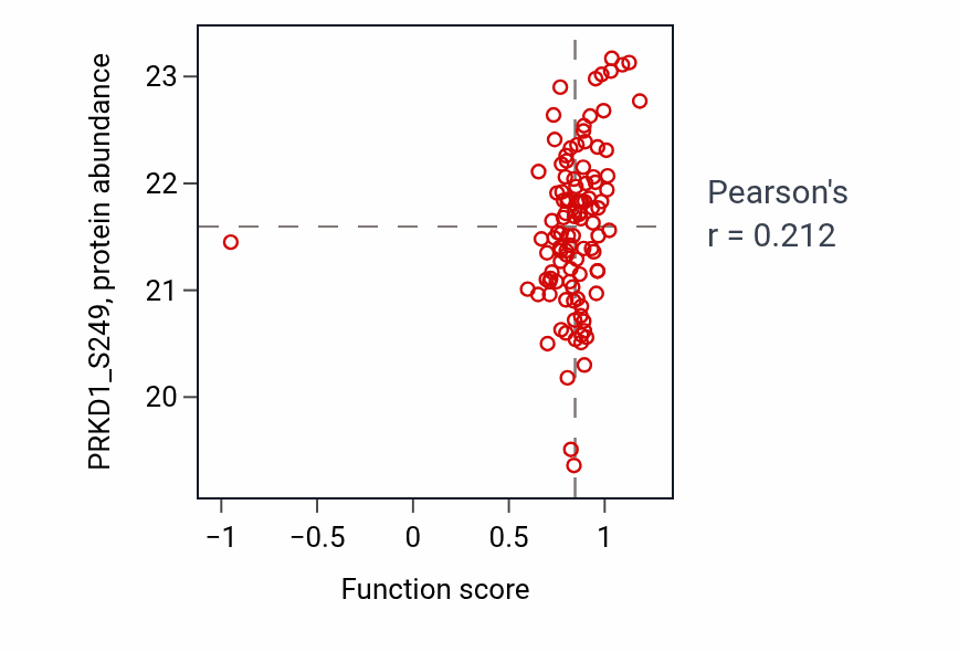 Per-sample scatter of Positive regulation of sarcomere organization activity vs PRKD1_S249 in HNSC.