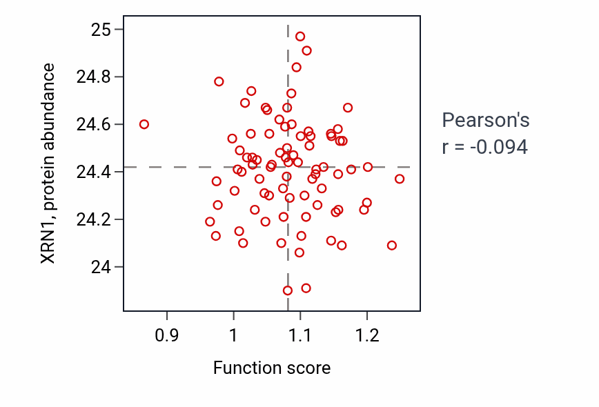 Per-sample scatter of Lung epithelium development activity vs XRN1 in OV.