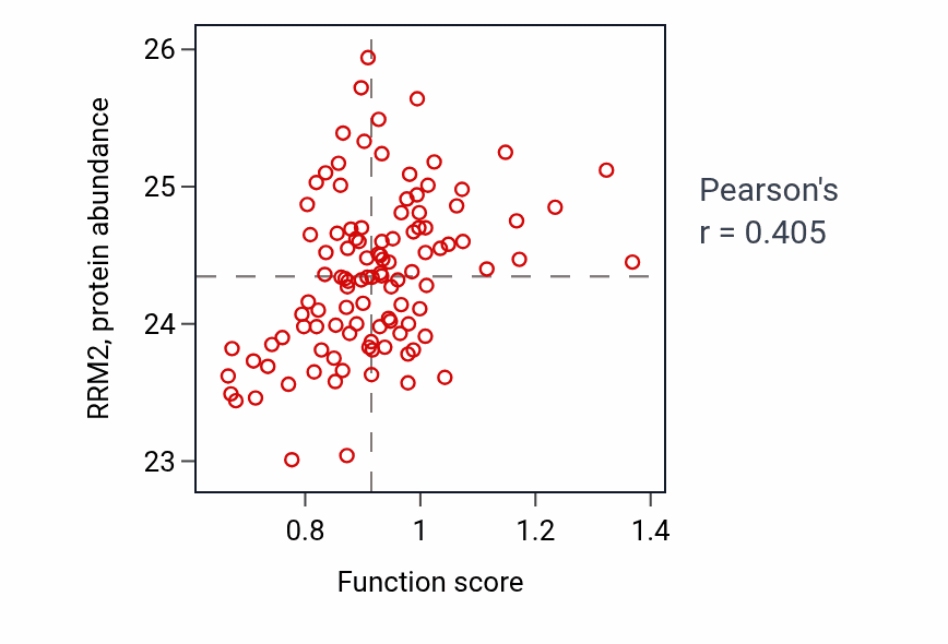 Per-sample scatter of Chorionic trophoblast cell differentiation activity vs RRM2 in LSCC.