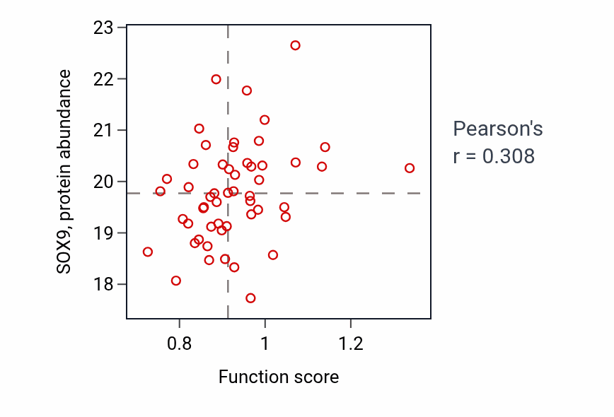 Per-sample scatter of Renal vesicle formation activity vs SOX9 in LUAD.