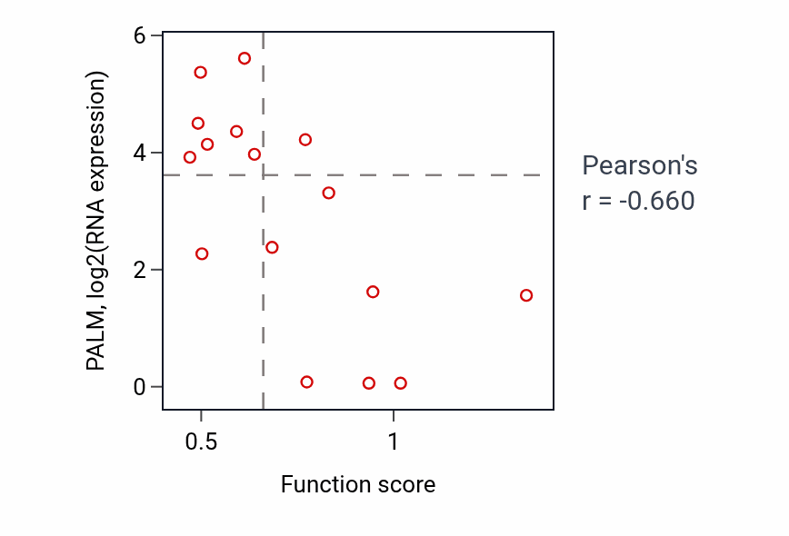 Per-sample scatter of Macromolecule deacylation activity vs PALM in SOFT_TISSUE.